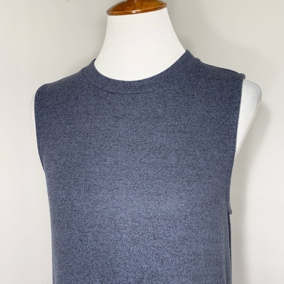SOLD-Anthropologie Sleeveless Knit Blue Midi Dress - Picture 6 of 12